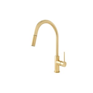 Bloom Pull Out Sink Mixer Brushed Brass